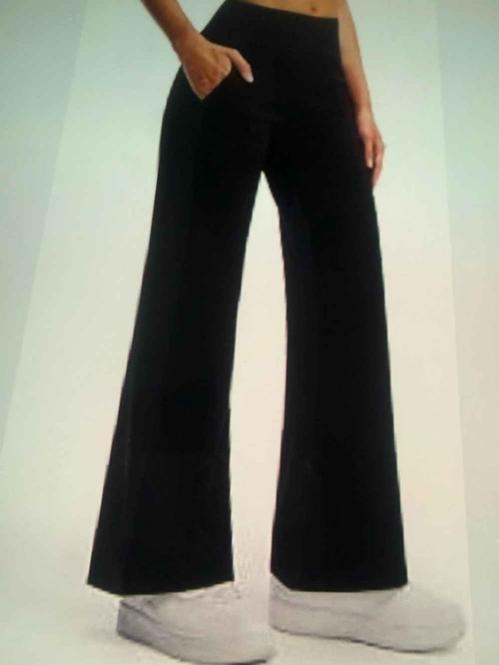 High-Rise Wide Leg Pants in Black